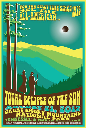 Poster by Tyler Nordgren of the total eclipse