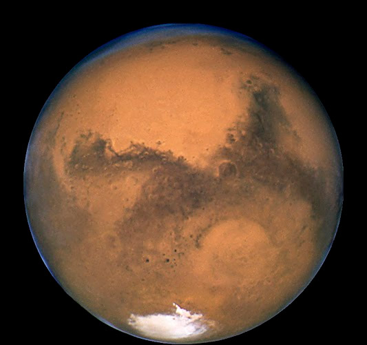 Mars imaged by the Hubble Space Telescope