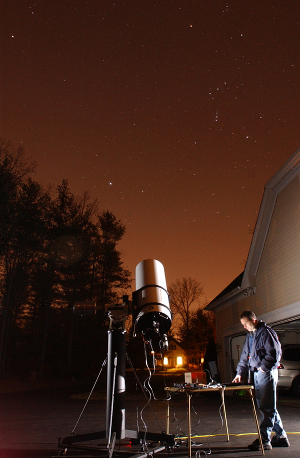 Gendler at his home observatory