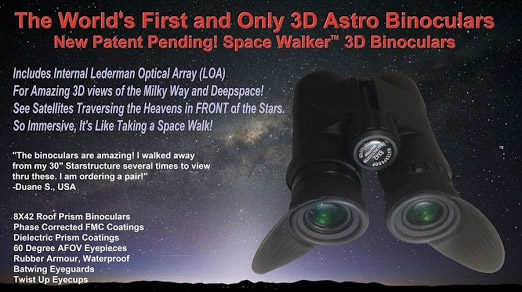 SpaceWalker 8x42 binoculars incorporate the Lederman Optical Array technology