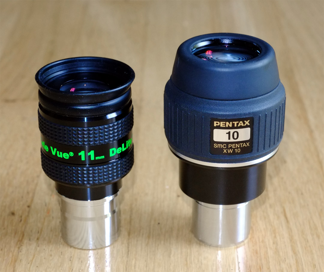 TeleVue DeLite 11mm and 10mm Pentax XW Eyepiece